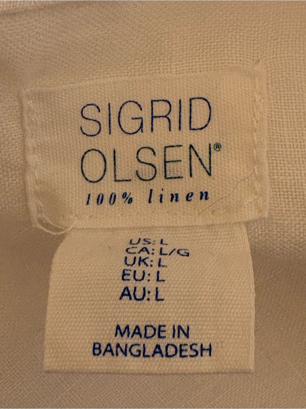 Sigrid Olsen White 100% Linen Button-Down Shirt - Picture 7 of 7